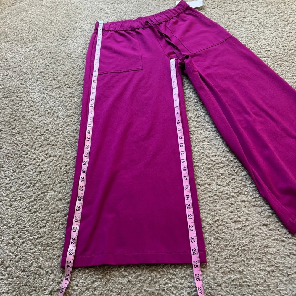 Eileen Fisher Sangria Wide Leg Cropped Pants XS Casual Comfort NWT - Picture 8 of 11